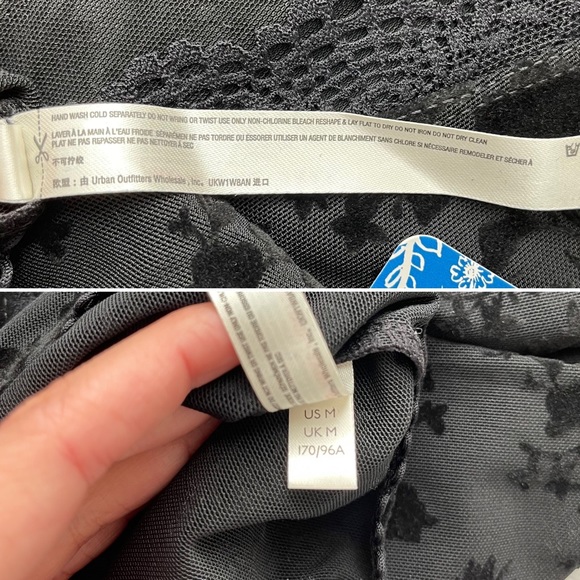 Free People Intimately Babes in Bandeaus Black Lace Bodysuit M - Picture 11 of 16